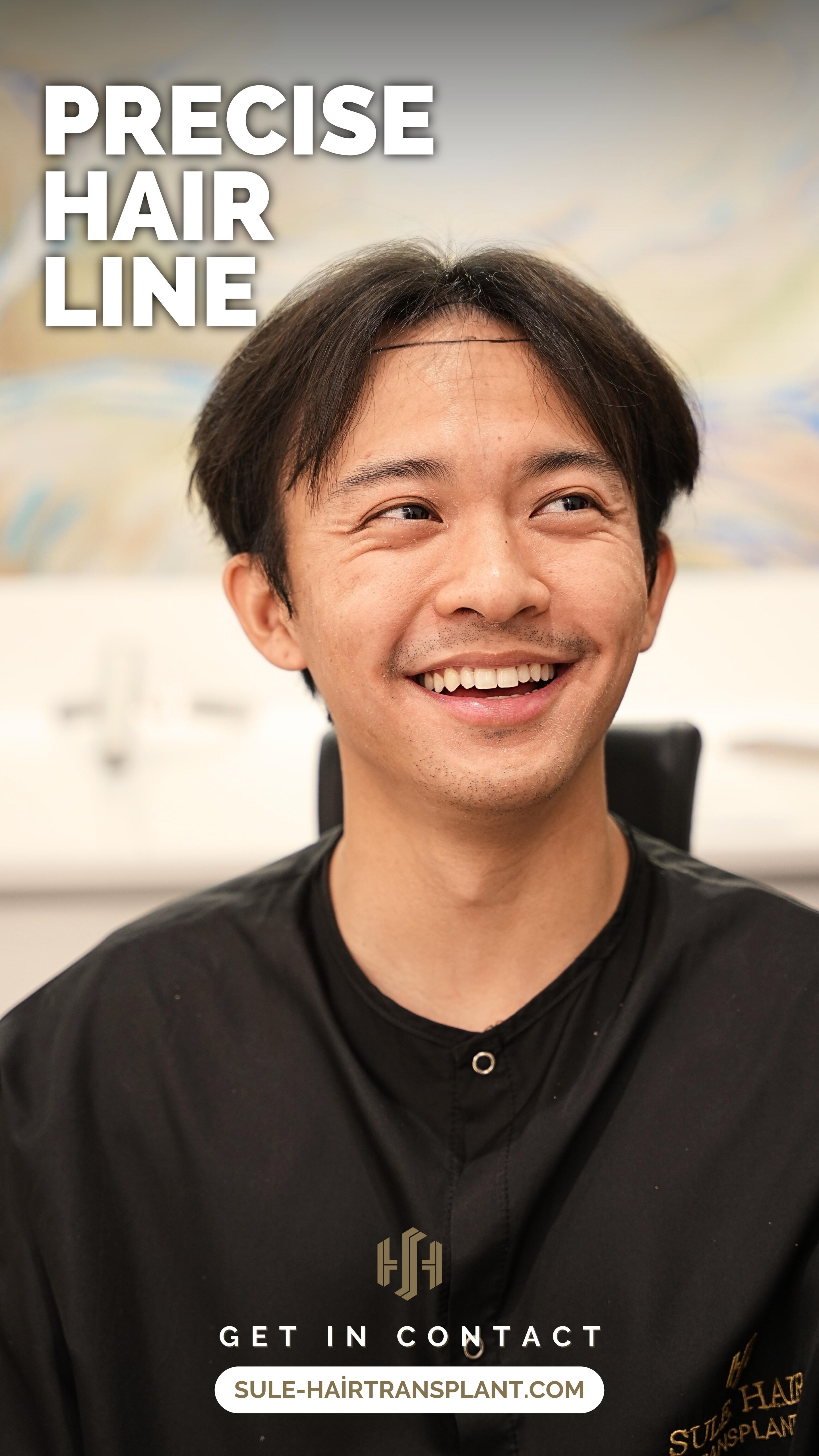 Pasien Sule Hair Clinic dengan hasil konsultasi hairline